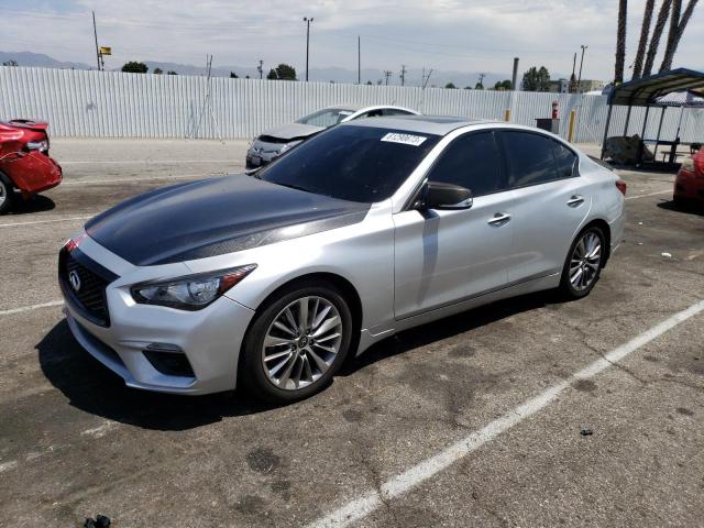 JN1EV7AP3KM517447 - 2019 INFINITI Q50 LUXE SILVER photo 1