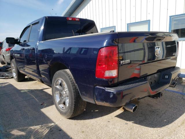 1C6RD7HTXCS161166 - 2012 DODGE RAM 1500 SPORT BLUE photo 2