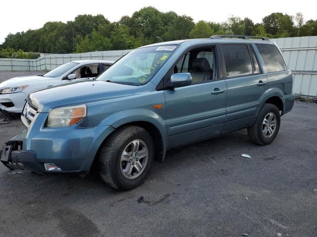 2HKYF18687H509833 - 2007 HONDA PILOT EXL BLUE photo 1