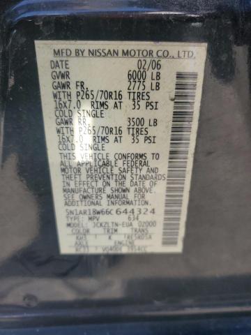 5N1AR18W66C644324 - 2006 NISSAN PATHFINDER LE 灰色 照片 14