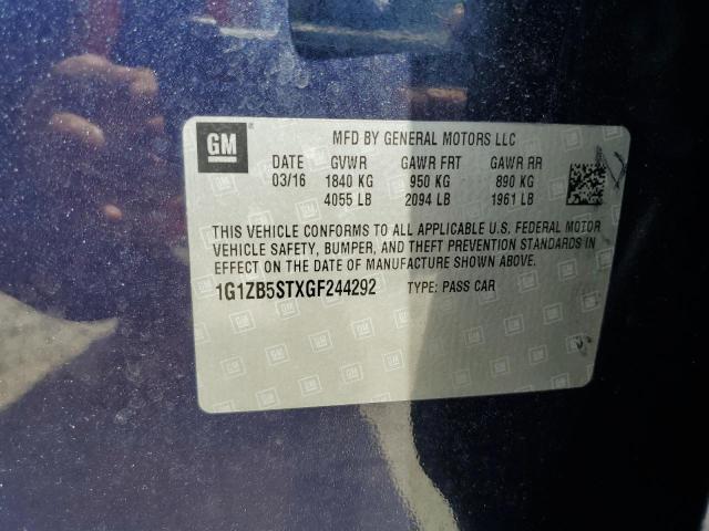 1G1ZB5STXGF244292 - 2016 CHEVROLET MALIBU LS ლურჯი ფოტო 13