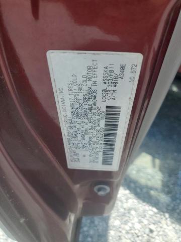 5TBRT34124S443829 - 2004 TOYOTA TUNDRA ACCESS CAB SR5 BURGUNDY photo 12