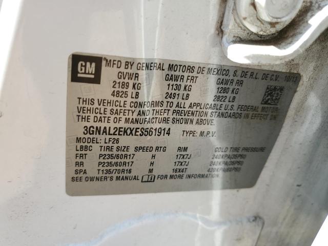 3GNAL2EKXES561914 - 2014 CHEVROLET CAPTIVA LS 白色 照片 13