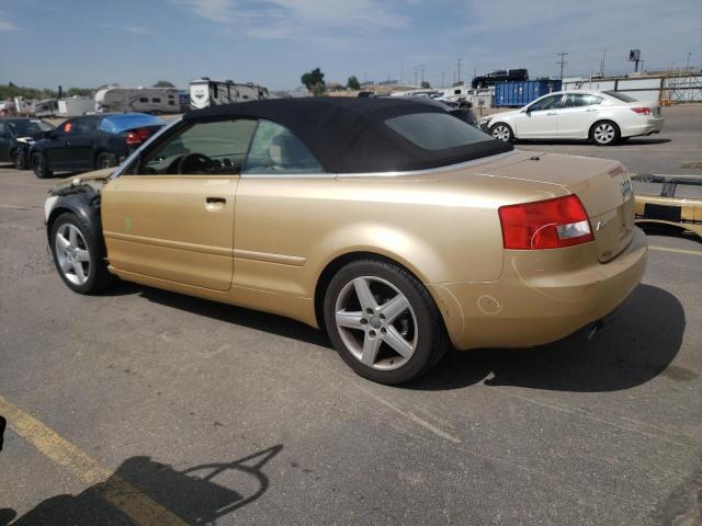 WAUAC48H24K004510 - 2004 AUDI A4 1.8 CABRIOLET GOLD photo 2