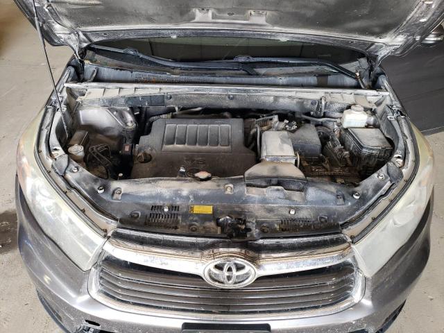 5TDJKRFH7GS277834 - 2016 TOYOTA HIGHLANDER XLE GRAY photo 12