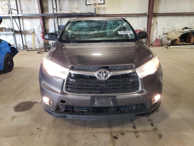 5TDJKRFH7GS277834 - 2016 TOYOTA HIGHLANDER XLE GRAY photo 5