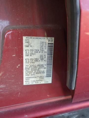 1N6DD0ER9JN758613 - 2018 NISSAN FRONTIER S RED photo 12