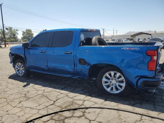 1GCPDBEK5NZ581880 - 2022 CHEVROLET SILVERADO K1500 CUSTOM BLUE photo 2