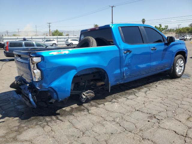 1GCPDBEK5NZ581880 - 2022 CHEVROLET SILVERADO K1500 CUSTOM BLUE photo 3