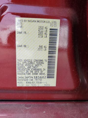 1N4AL3AP7FN385602 - 2015 NISSAN ALTIMA 2.5 RED photo 12