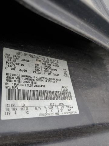 1FMRU15L51LB38438 - 2001 FORD EXPEDITION XLT BLUE photo 13