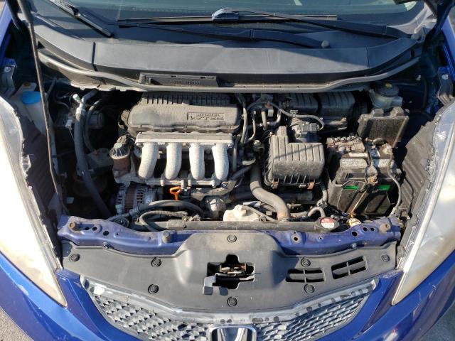 JHMGE88689S014624 - 2009 HONDA FIT SPORT BLUE photo 11