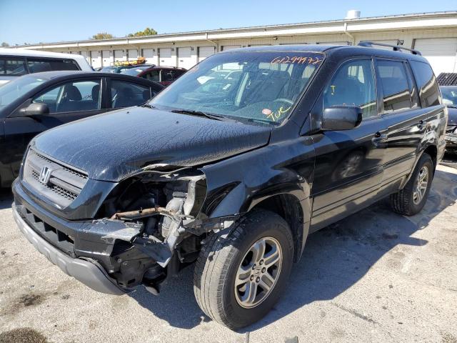 2HKYF18454H573550 - 2004 HONDA PILOT EX BLACK photo 2