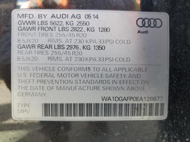 WA1DGAFP0EA126877 - 2014 AUDI Q5 PREMIUM PLUS Темно-сірий фото 14