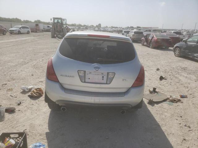 JN8AZ08TX6W412283 - 2006 NISSAN MURANO SL SILVER photo 6