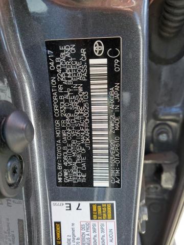 JTDKARFP0H3025103 - 2017 TOYOTA PRIUS PRIM 石墨色 照片 13