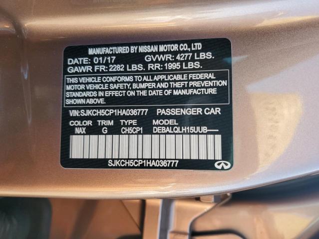 SJKCH5CP1HA036777 - 2017 INFINITI QX30 BASE 金色 照片 13