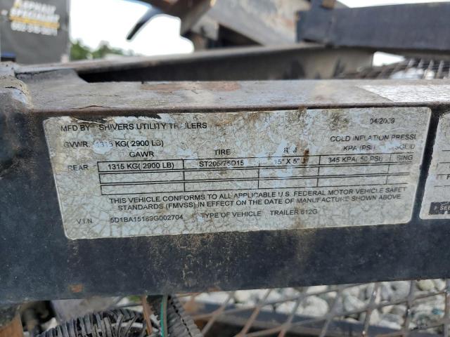 5D1RA15189G002704 - 2009 UTILITY TRAILER BLACK photo 10