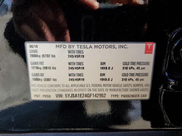 5YJSA1E24GF142952 - 2016 TESLA MODEL S Qara foto 12