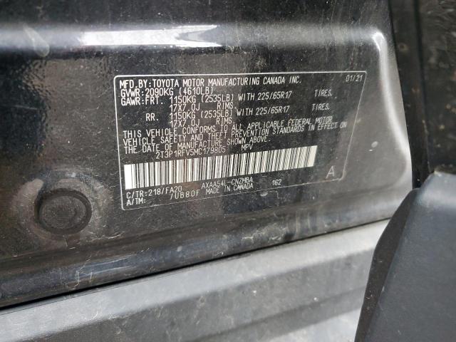 2T3P1RFV5MC179805 - 2021 TOYOTA RAV4 XLE BLACK photo 13