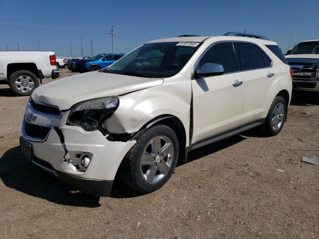 1GNALDEK3FZ107181 - 2015 CHEVROLET EQUINOX LTZ WHITE photo 1