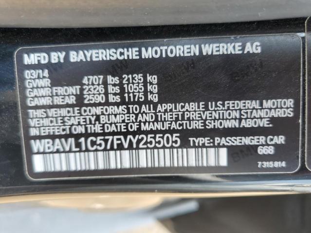 WBAVL1C57FVY25505 - 2015 BMW X1 XDRIVE28I BLACK photo 13