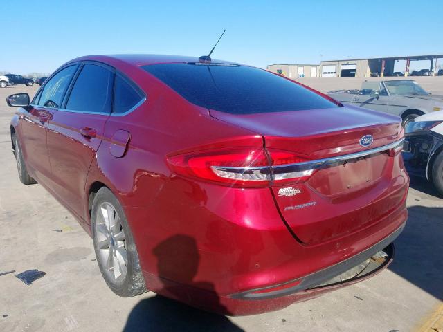 3FA6P0H75HR407076 - 2017 FORD FUSION SE  photo 3