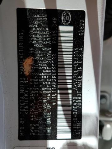 4T1G11AK2RU895588 - 2024 TOYOTA CAMRY SE NIGHT SHADE WHITE photo 13