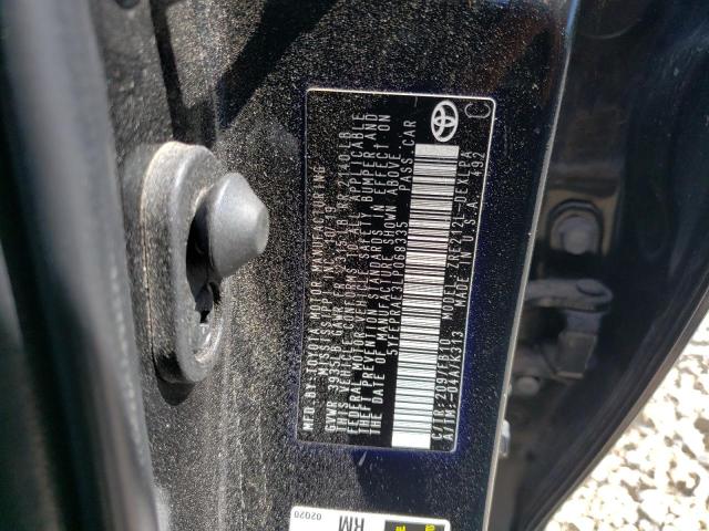 5YFEPRAE3LP068335 - 2020 TOYOTA COROLLA LE CHARCOAL photo 12