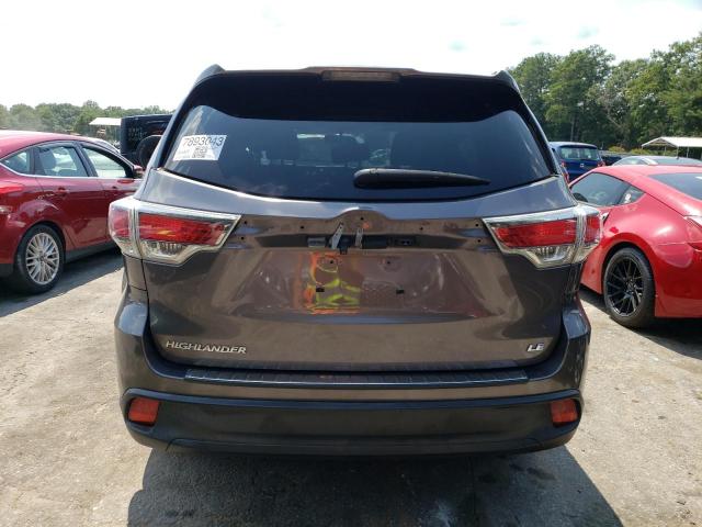 5TDZARFH8FS009802 - 2015 TOYOTA HIGHLANDER LE GRAY photo 6