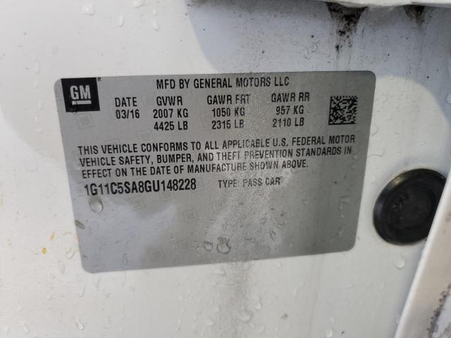 1G11C5SA8GU148228 - 2016 CHEVROLET MALIBU LIM LT 白色 照片 13