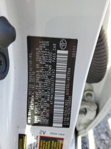 4T1BK3DB5BU378242 - 2011 TOYOTA AVALON BASE 白色 照片 13