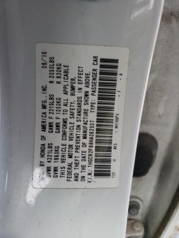 1HGCR2F88HA062507 - 2017 HONDA ACCORD EXL WHITE photo 13