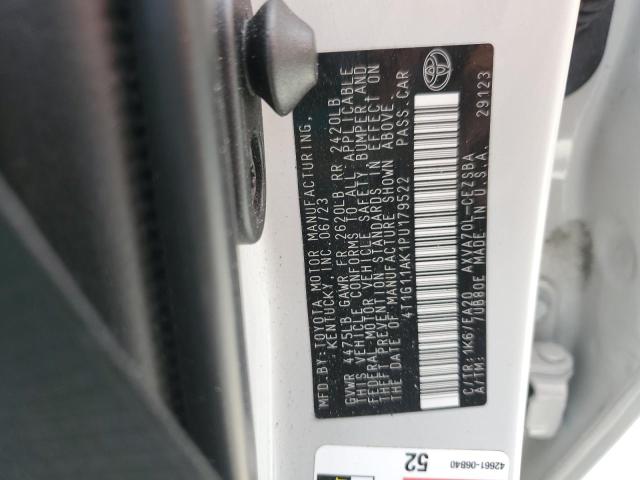 4T1G11AK1PU179522 - 2023 TOYOTA CAMRY SE NIGHT SHADE WHITE photo 12