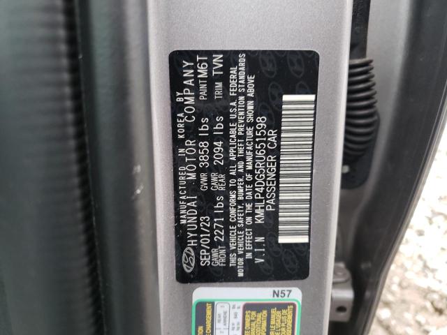 KMHLP4DG5RU651598 - 2024 HYUNDAI ELANTRA LIMITED GRAY photo 13