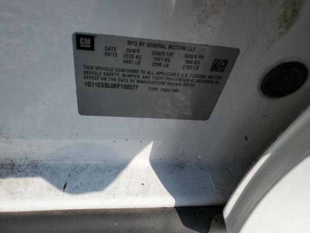 1G11C5SL8EF108377 - 2014 CHEVROLET MALIBU 1LT 白色 照片 12