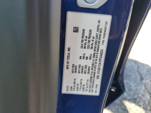 5YJ3E1EA1PF544024 - 2023 TESLA MODEL 3 BLUE photo 13