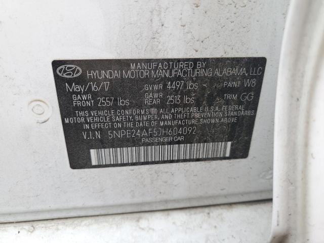 5NPE24AF5JH604092 - 2018 HYUNDAI SONATA SE Blanc photo 12