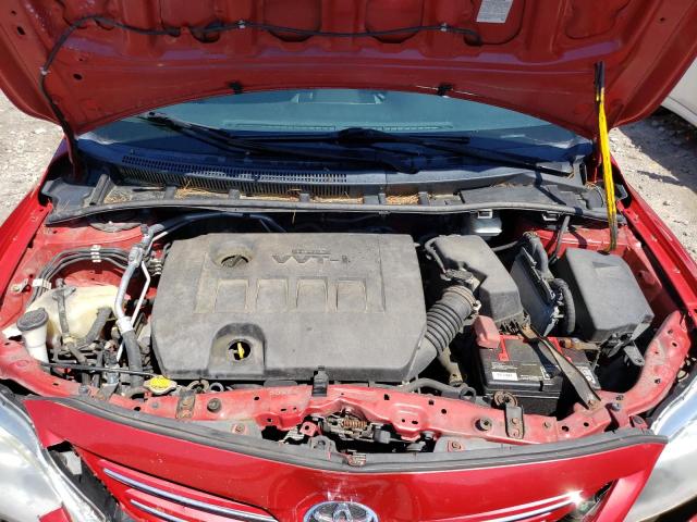 2T1BU4EE6DC026283 - 2013 TOYOTA COROLLA BASE RED photo 11