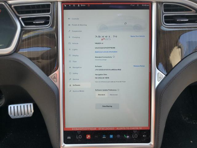 5YJSA1DPXDFP16348 - 2013 TESLA MODEL S GRAY photo 9