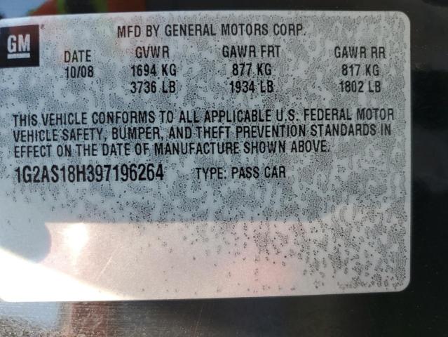 1G2AS18H397196264 - 2009 PONTIAC G5 Noir photo 12