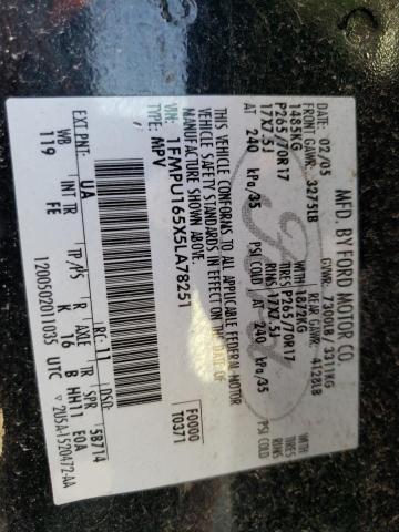 1FMPU165X5LA78251 - 2005 FORD EXPEDITION XLT BLACK photo 13