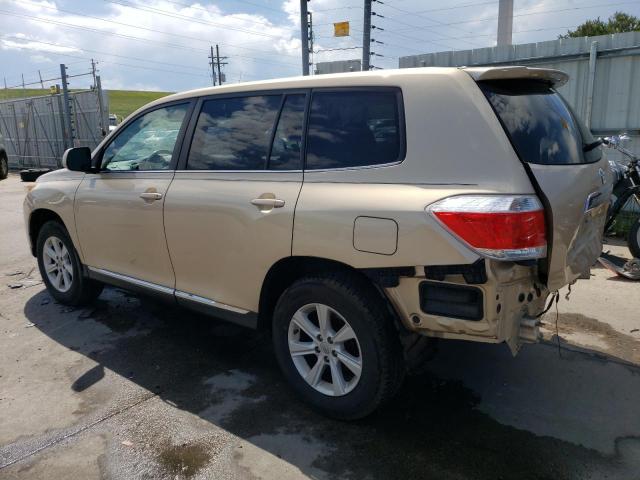 5TDBK3EH4BS072225 - 2011 TOYOTA HIGHLANDER BASE GOLD photo 2