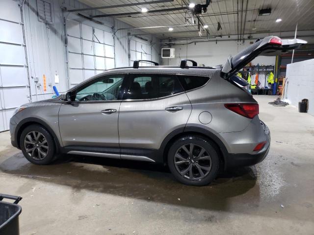 5XYZWDLA8JG529256 - 2018 HYUNDAI SANTA FE S GRAY photo 2