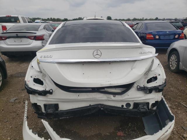 55SWF4KB4HU218968 - 2017 MERCEDES-BENZ C 300 4MATIC WHITE photo 6