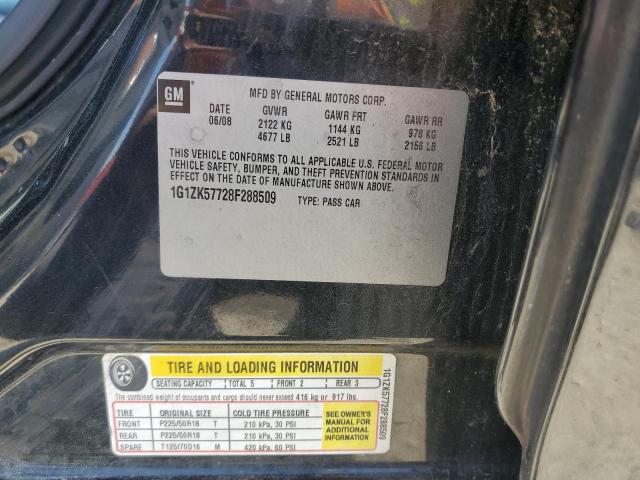 1G1ZK57728F288509 - 2008 CHEVROLET MALIBU LTZ შავი ფოტო 13