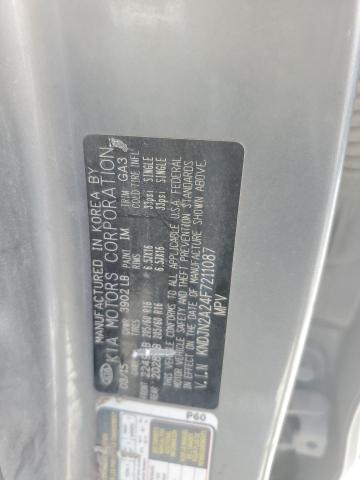 KNDJN2A24F7211087 - 2015 KIA SOUL GRAY photo 14