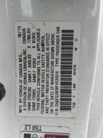 2HGFG3B08FH530016 - 2015 HONDA CIVIC EXL WHITE photo 12