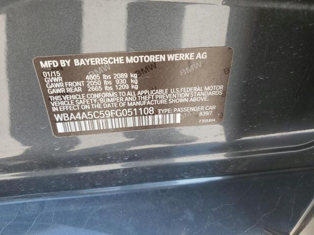 WBA4A5C59FG051108 - 2015 BMW 428 I GRAN COUPE GRAY photo 13