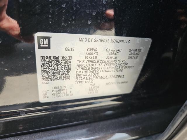 5GAERBKW5LJ152901 - 2020 BUICK ENCLAVE ESSENCE 黑色 照片 10